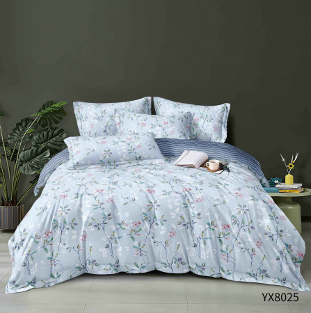 LENJERII 1 PERSOANA - Lenjerie De Pat Finet Cu Elastic 1 Persoana - Floricele Elegante