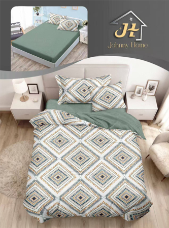 LENJERII 1 PERSOANA - Lenjerie De Pat Finet Cu Elastic 1 Persoana - Forme Geometrice Moderne
