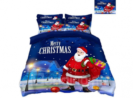 LENJERII DE PAT - Lenjerie De Pat Finet Premium 6 Piese - Merry Christmas