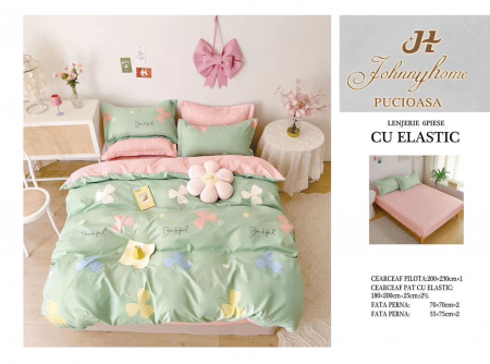 Bumbac Tip Finet Cu Elastic - Lenjerie De Pat Finet Cu Elastic - Beautiful