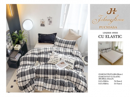 Bumbac Tip Finet Cu Elastic - Lenjerie De Pat Finet Cu Elastic - T-Shine