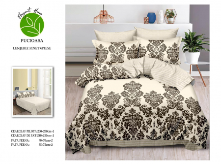 Bumbac Tip Finet 6 Piese - Lenjerie De Pat Finet - Royal Design