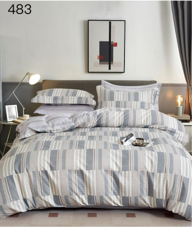 Cearceaf normal - Lenjerie De Pat Finet - Dungi Gri si Albe