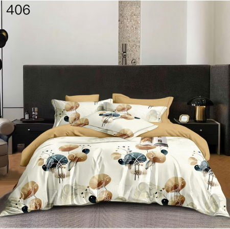 Bumbac Tip Finet 6 Piese - Lenjerie De Pat Finet - Floare Palnie