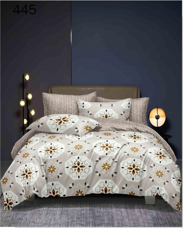 Bumbac Tip Finet 6 Piese - Lenjerie De Pat Finet - Hexagon Floral