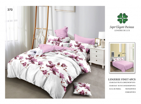 Bumbac Tip Finet 6 Piese - Lenjerie De Pat Finet  -  Magnolia