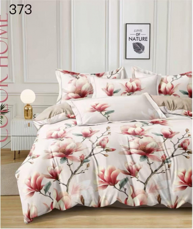 Bumbac Tip Finet 6 Piese - Lenjerie De Pat Finet - Magnolii Inflorite