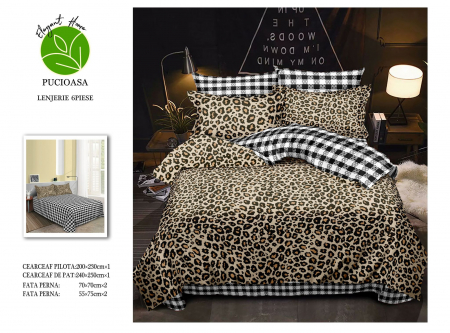 Bumbac Tip Finet 6 Piese - Lenjerie De Pat Finet - Panther