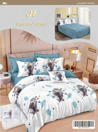 Bumbac Tip Finet - Lenjerie De Pat Finet - Pasari Si Pene