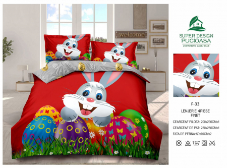 Lenjerii pentru PASTE - Lenjerie De Pat Finet Paste - Rabbit