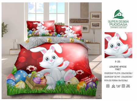 Lenjerii pentru PASTE - Lenjerie De Pat Finet Paste - E From Easter