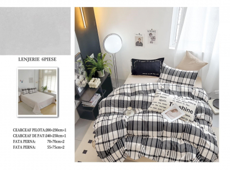 Bumbac Tip Finet 6 Piese - Lenjerie De Pat Finet - T-Shine