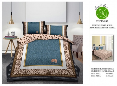 Cearceaf normal - Lenjerie De Pat Finet Premium - Animal Print