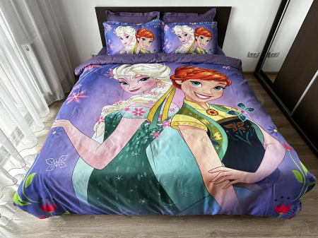 Lenjerie De Pat Finet Premium - Beautiful Frozen - Ana Si Elsa [1]