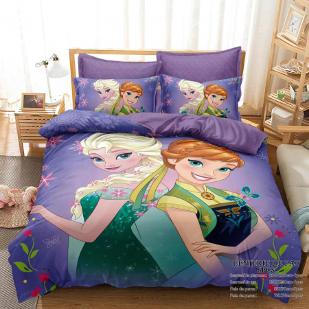 Lenjerie De Pat Finet Premium - Beautiful Frozen - Ana Si Elsa [0]