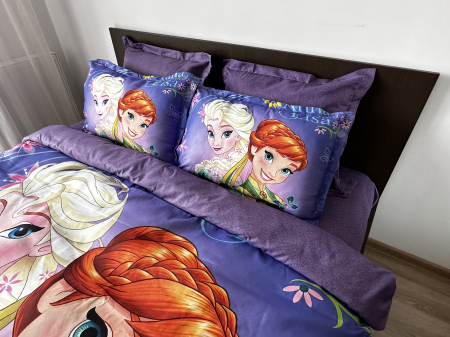 Lenjerie De Pat Finet Premium - Beautiful Frozen - Ana Si Elsa [4]