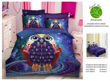 Cearceaf normal - Lenjerie De Pat Finet Premium - Big Owl