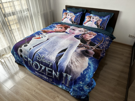 Lenjerie De Pat Finet Premium - Frozen - Ana Si Elsa [4]