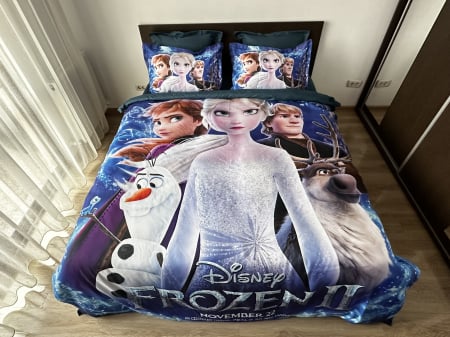 Lenjerie De Pat Finet Premium - Frozen - Ana Si Elsa [5]
