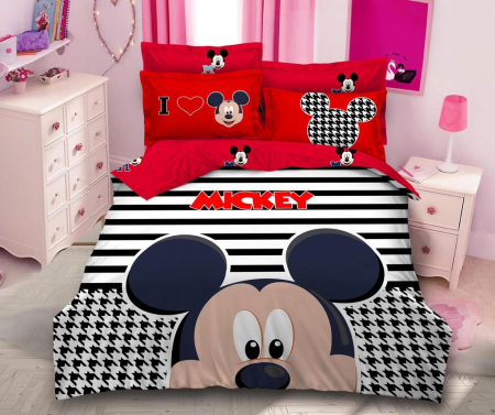 Cearceaf normal - Lenjerie De Pat Finet Premium - I Love Mickey