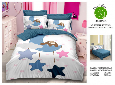 Cearceaf normal - Lenjerie De Pat Finet Premium - Lovely Stars