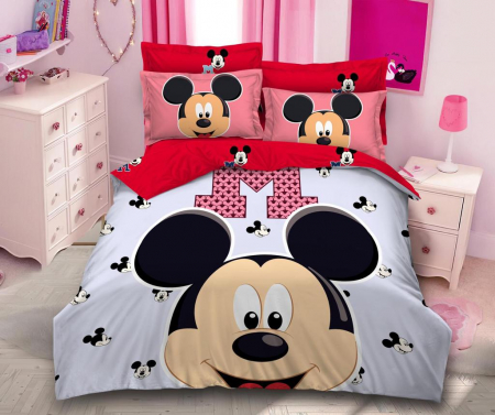 Cearceaf normal - Lenjerie De Pat Finet Premium - Mickey Face