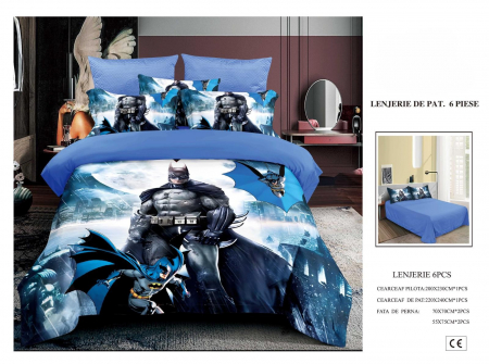 Cearceaf normal - Lenjerie De Pat Finet Premium Pentru Copii - Batman
