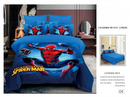 Cearceaf normal - Lenjerie De Pat Finet Premium Pentru Copii - SpiderMan Omul Paianjen