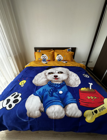 Lenjerie De Pat Finet Pentru Copii - The Dog In Blue [5]