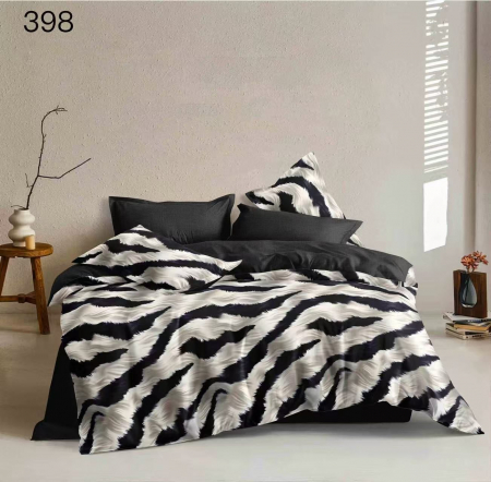 Bumbac Tip Finet 6 Piese - Lenjerie De Pat Finet - Print Tigrat