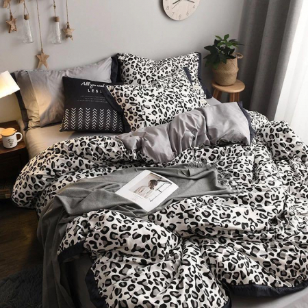 Bumbac Tip Finet 6 Piese - Lenjerie De Pat Finet - Animal Print