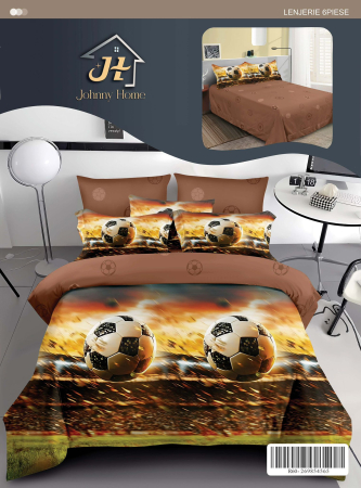 Cearceaf normal - Lenjerie De Pat Finet Superior 5D - Minge De Fotbal