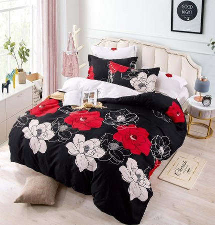 Cearceaf cu elastic - Lenjerie De Pat Finet Superior Cu Elastic - Big Flower