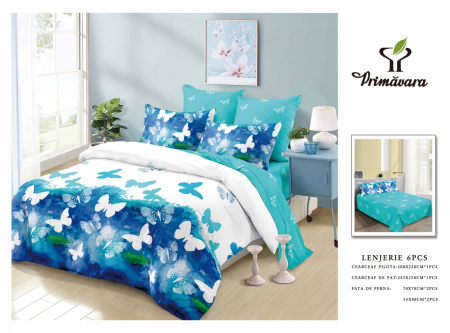 Lenjerie De Pat Finet Superior - Fluturasi Albi [0]