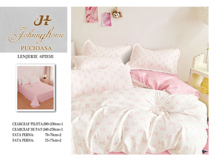 LENJERII DE PAT - Lenjerie De Pat Finet Superior - Roz Fundite