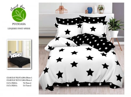 Lenjerie De Pat Finet Superior - Black Stars [0]