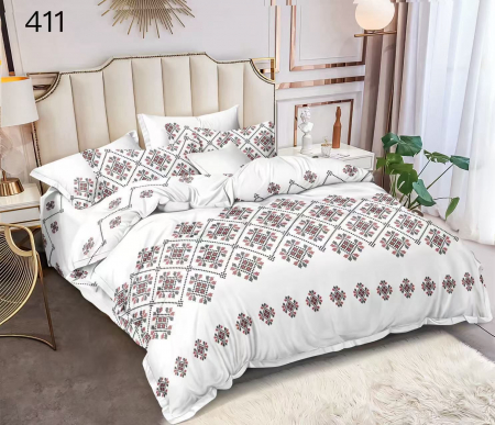 Bumbac Tip Finet 6 Piese - Lenjerie De Pat Finet - Traditional Tip Broderie