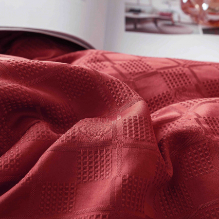 Lenjerie De Pat Jacquard Finetat UNI - Bordo [1]