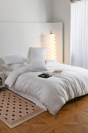 Lenjerie De Pat Premium Din Matase 6 Piese - Alb [17]