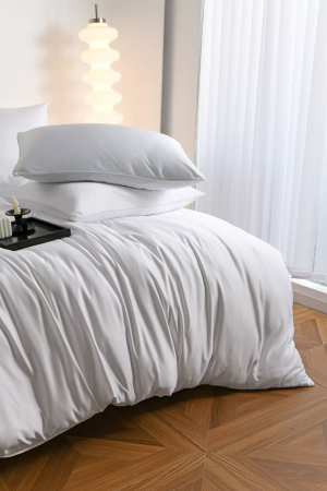 Lenjerie De Pat Premium Din Matase 6 Piese - Alb [10]