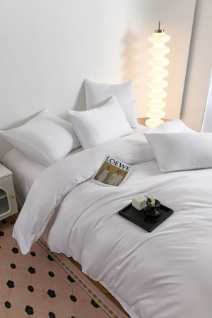 Lenjerie De Pat Premium Din Matase 6 Piese - Alb [12]