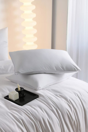 Lenjerie De Pat Premium Din Matase 6 Piese - Alb [1]