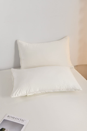 Lenjerie De Pat Premium Din Matase 6 Piese - Alb Unt [2]