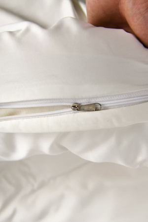 Lenjerie De Pat Premium Din Matase 6 Piese - Alb Unt [5]