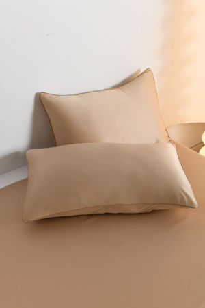 Lenjerie De Pat Premium Din Matase 6 Piese - Bej [2]