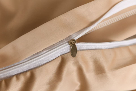 Lenjerie De Pat Premium Din Matase 6 Piese - Bej [12]