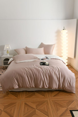 Lenjerie De Pat Premium Din Matase 6 Piese - Bej Si Crem [16]