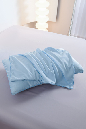 Lenjerie De Pat Premium Din Matase 6 Piese - Bleu [9]