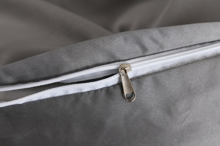 Lenjerie De Pat Premium Din Matase 6 Piese - Gri [4]