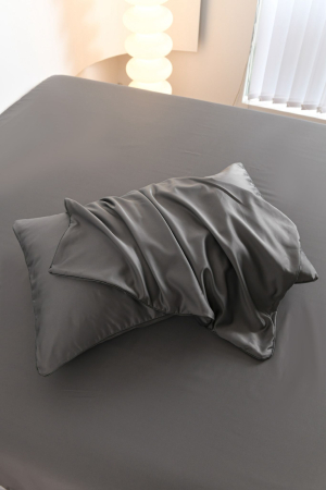 Lenjerie De Pat Premium Din Matase 6 Piese - Gri [13]